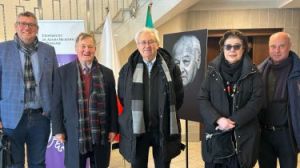 Od lewej: prof. Maciej Gloger, prof. Stanisław Mikołajczak, prof. Włodzimierz Bolecki, Wanda Zwinogrodzka Ks. prof. UAM dr hab. Mieczysław Polak